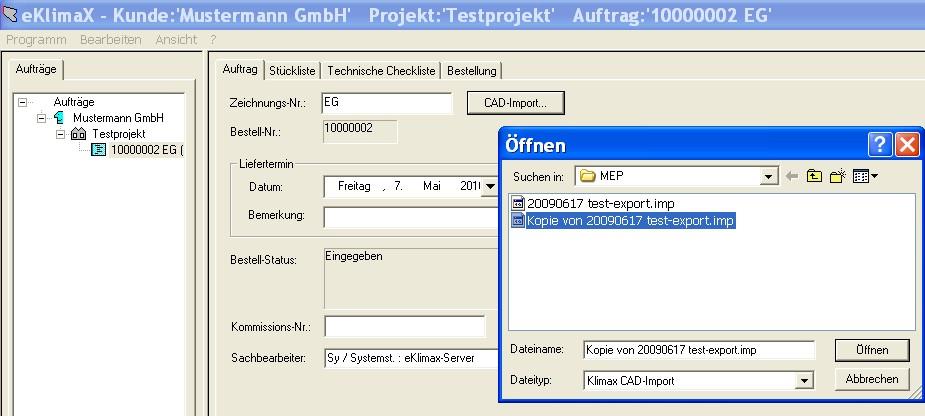 Grafische Bauteileingabe in e-klimaX